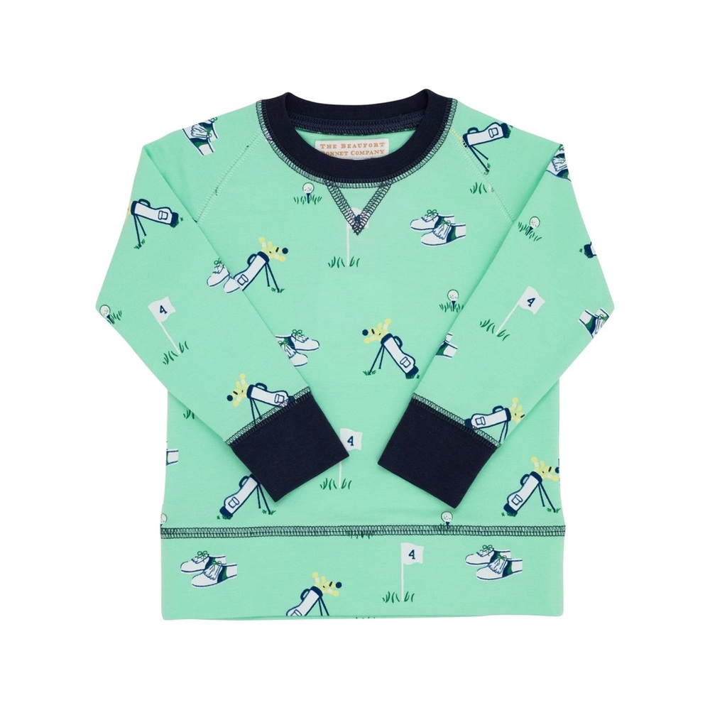 The Beaufort Bonnet Company Green Kids Golf Sweater
